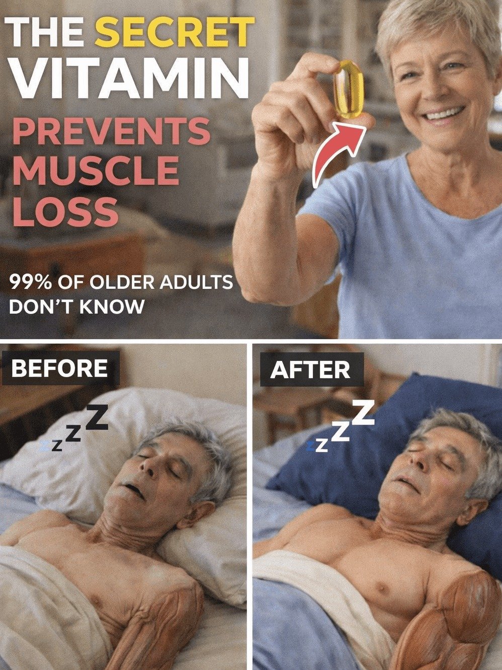 Aging After 60? Don't Let Your Muscles Disappear! The 3 'Hidden' Vitamins Doctors Say You NEED for Lasting Strength