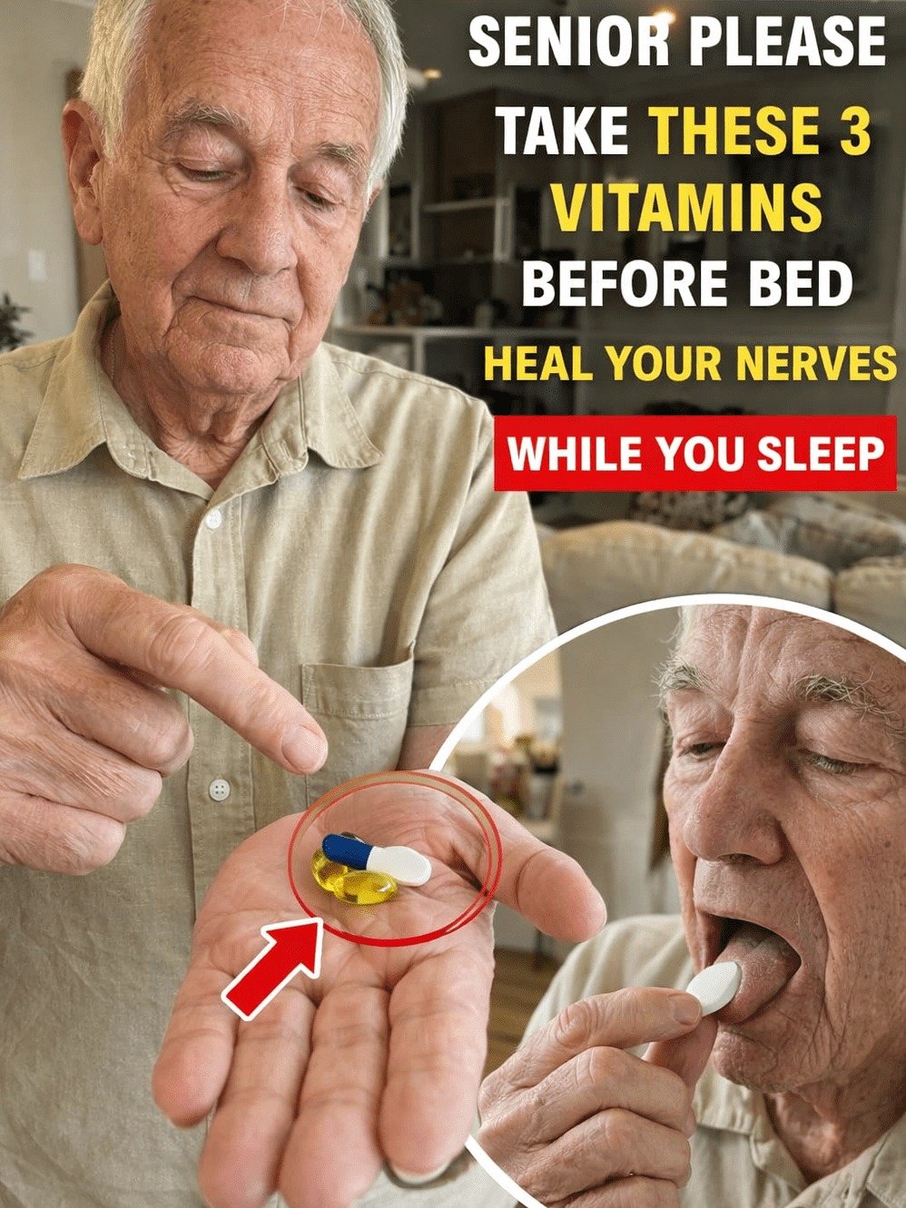The Shocking 3-Vitamin Bedtime Ritual That Could Rebuild Leg Strength After 60 (Don't Miss This!)