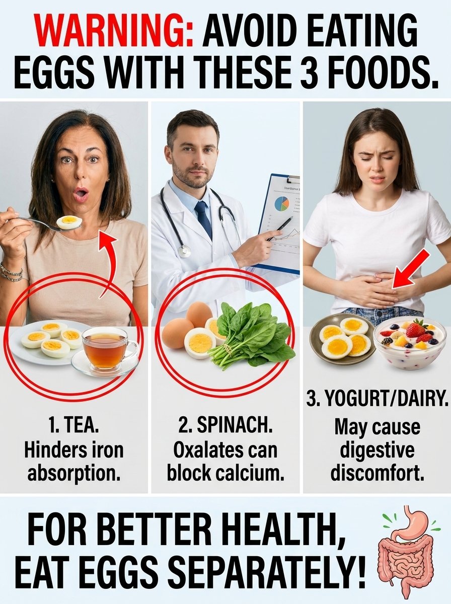 Seniors, Uncover the TRUTH: 3 Everyday Foods You MUST NEVER Combine With Eggs (Your Health Depends On It!)