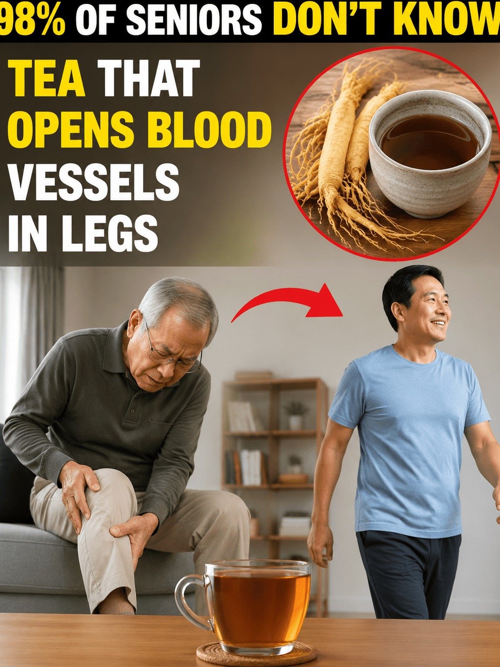OVER 60? Your Legs Feel Heavy? Discover the 3 Teas That Could REVERSE Muscle Weakness & Boost Your Balance!