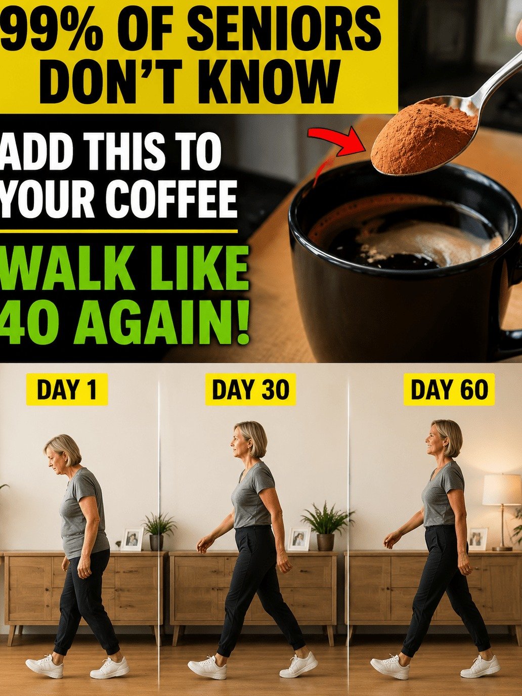 The ONE Secret Ingredient Seniors Are Adding to Their Coffee That's REVERSING Age-Related Fatigue & Stiffness (You Won't Believe the Results!)